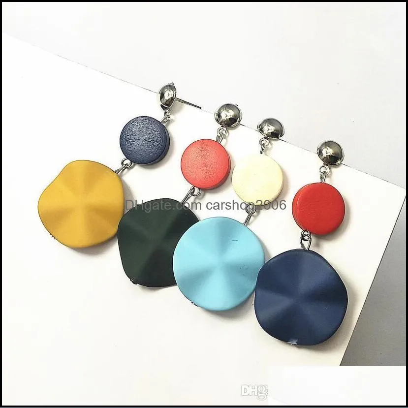 Fashion Luxury Big wave Round Earrings For Women Fashion Korean Style Geometric Drop Earrings Statement Jewelry