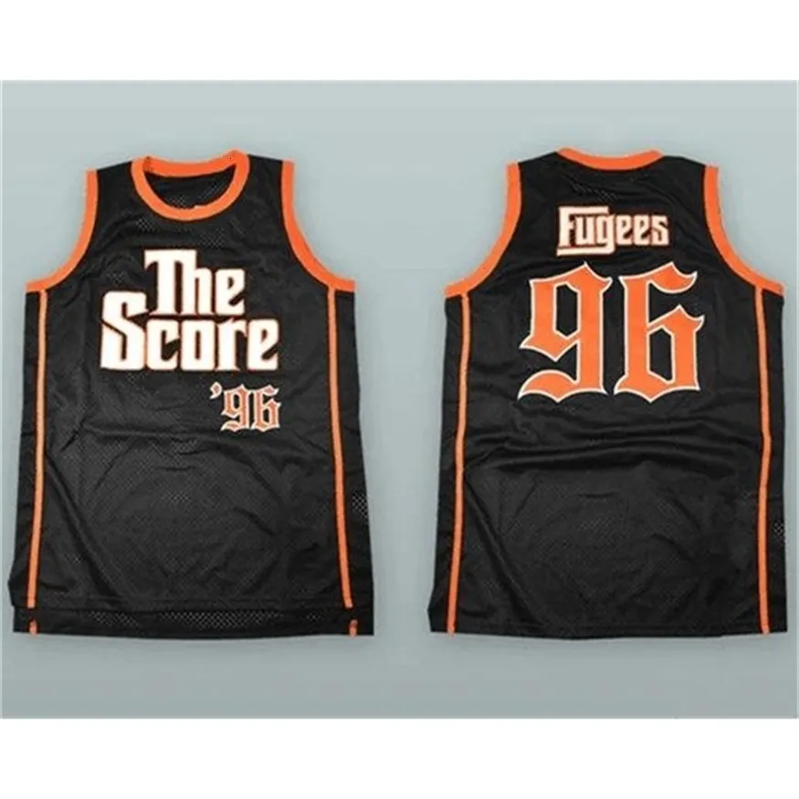 Nikivip The Fugees #96 The Score Retro Basketball BLEU JERSEY Hommes Cousu Numéro Personnalisé Nom Maillots