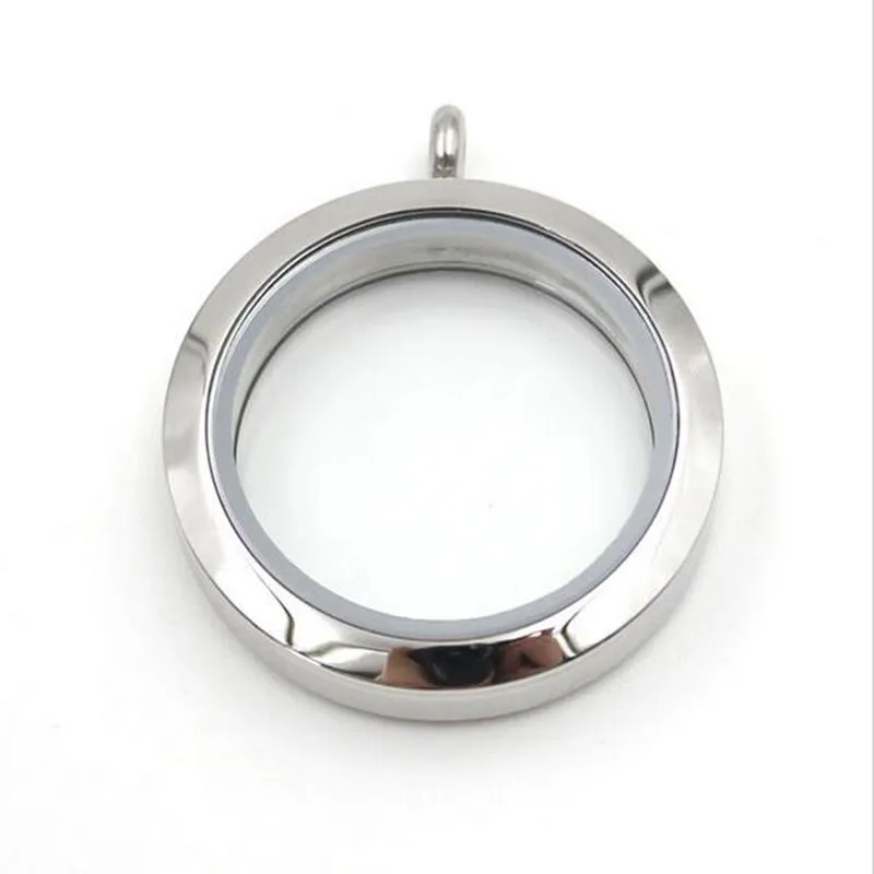 Pendant Necklaces Wholesale Screw Twist Stainless Steel Floating Locket Glass Memory Waterproof Charm For WomenPendant