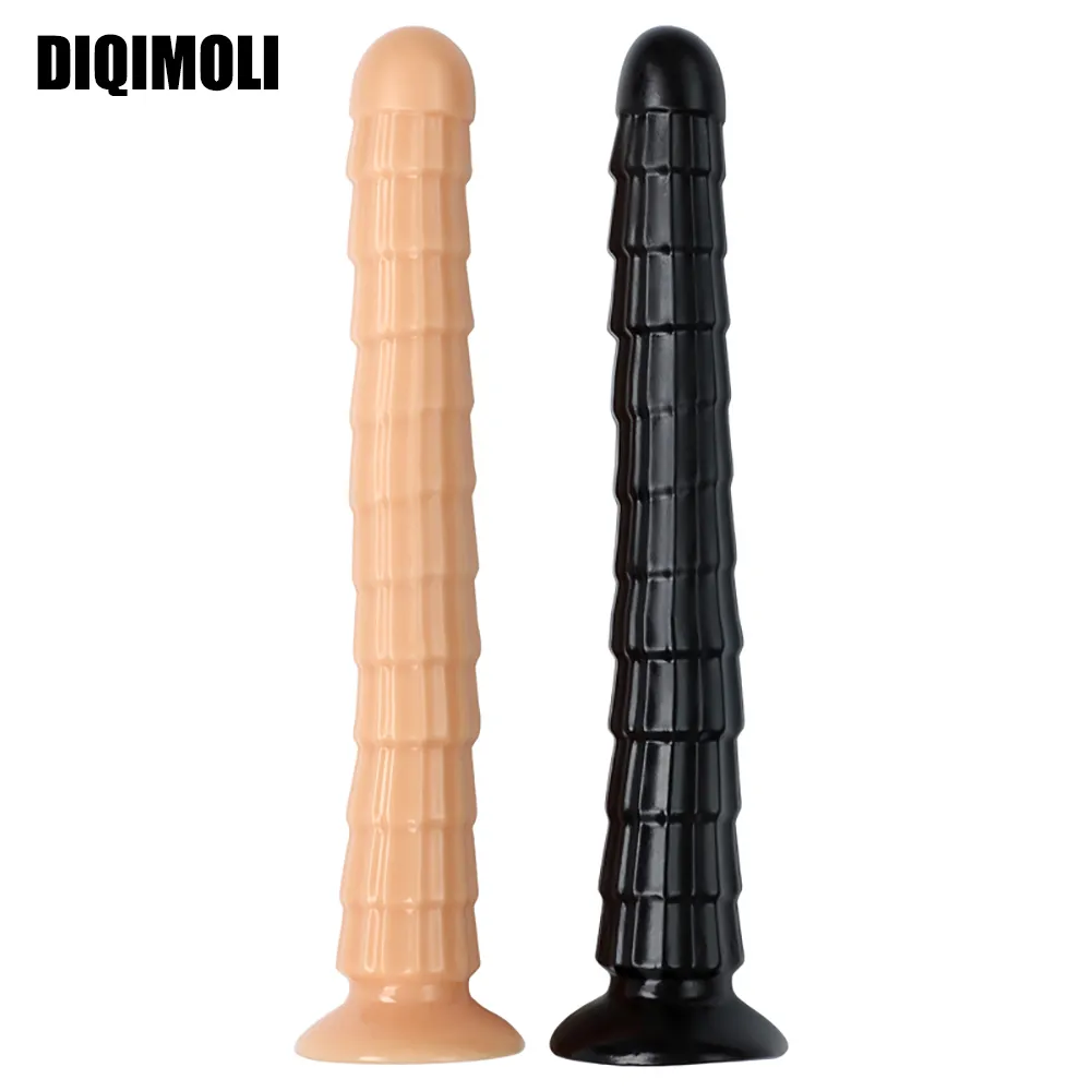 Godes de surlongueur de 35*5CM Plug Anal doux jouets sexy dilatateur sain grand pénis avec ventouse Super Long Phallus bout à bout