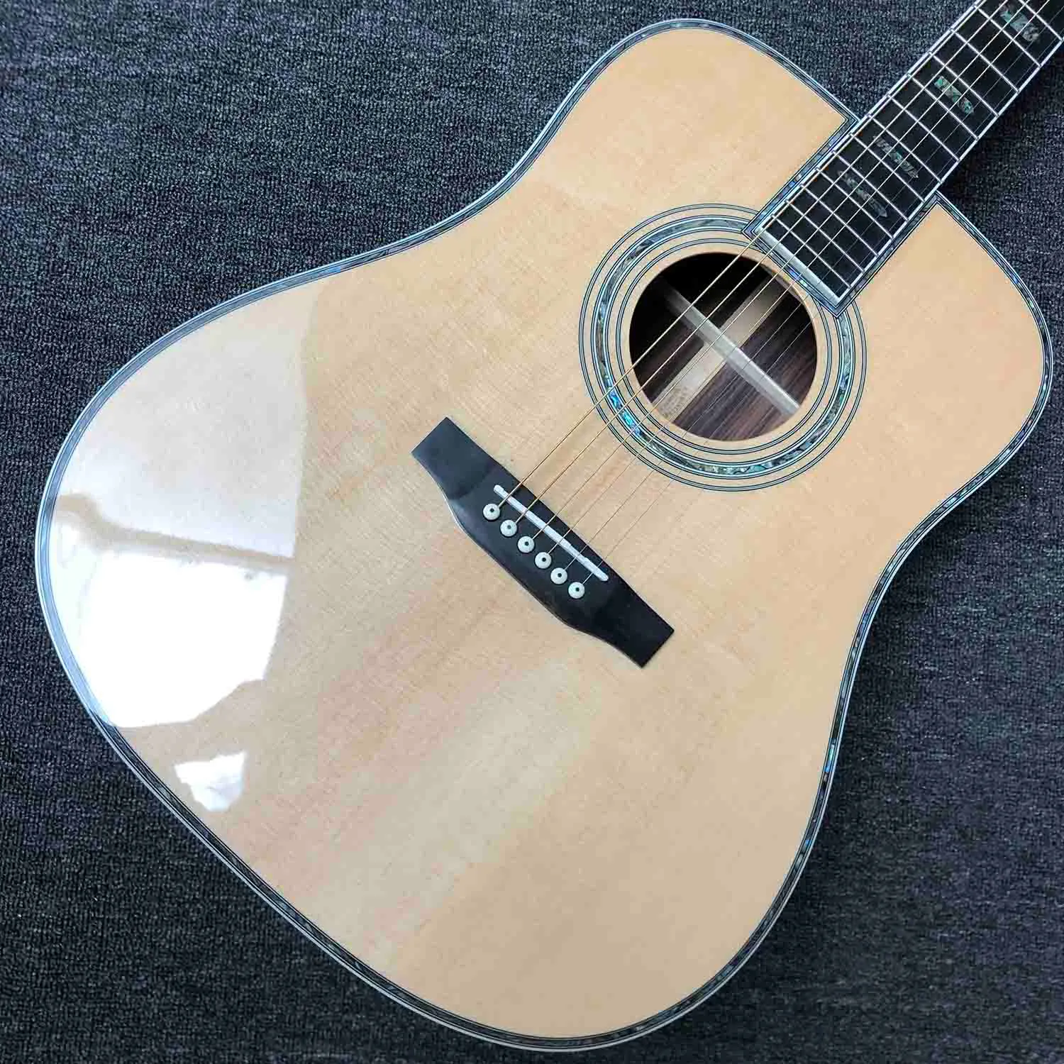41 "로즈 우드 뒷면 로즈 우드 핑거 보드가있는 솔리드 스프루스 탑 어쿠스틱 기타