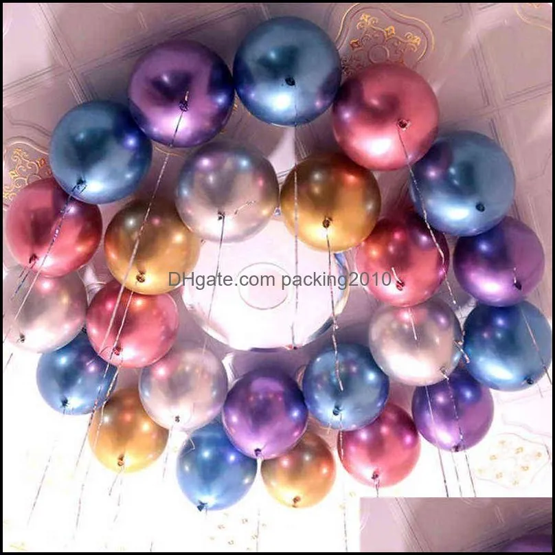 decoration glossy thicken pearl latex balloons thick metallic colors air balls birthday party 12 inch wedding room layout round