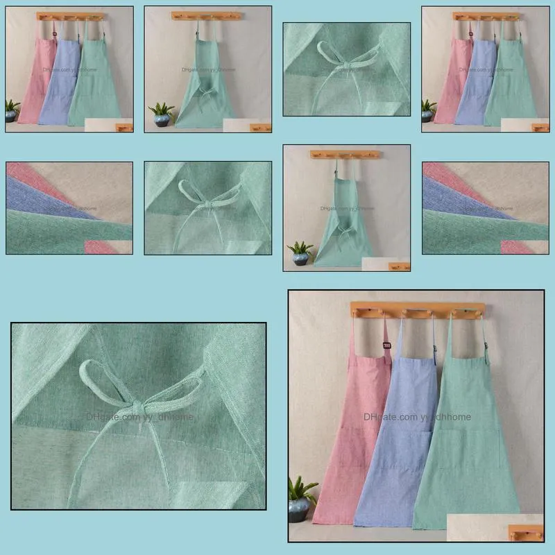 adjustable adult antifouling apron restaurant waiter waitress working apron dustproof steel cotton coverall apron 50pcs sn2910