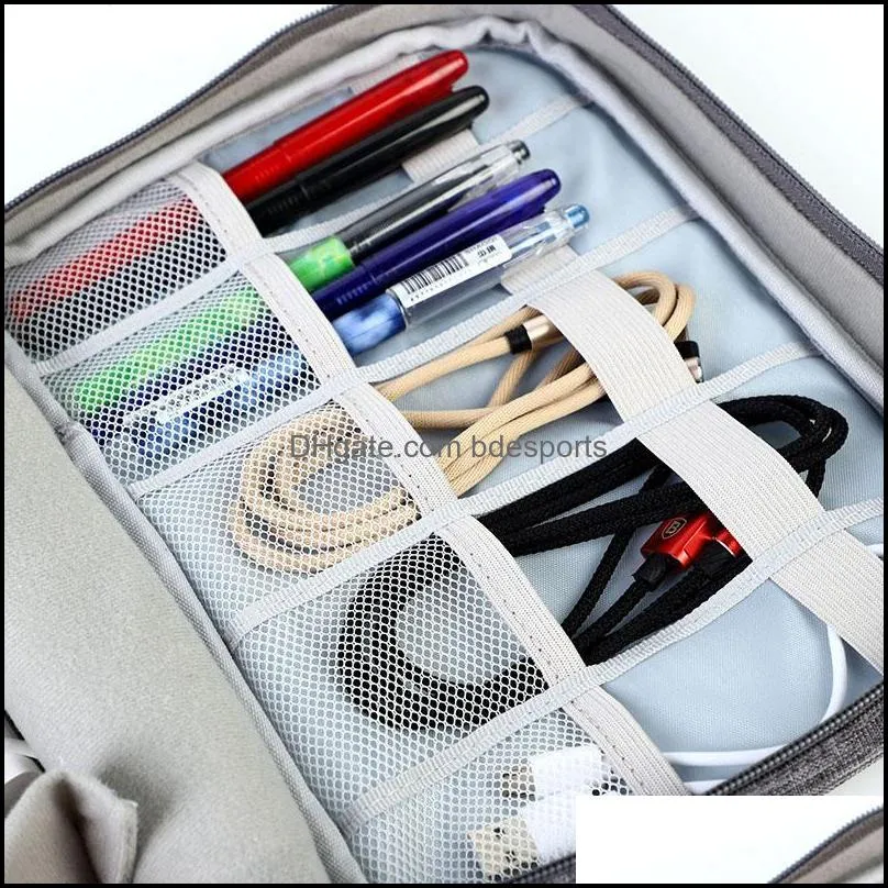 Storage Bags Electronic Accessories Case Bag Waterproof Organizer Power Bank Chargers Mouse USB Cable Earphones Out-Going Business