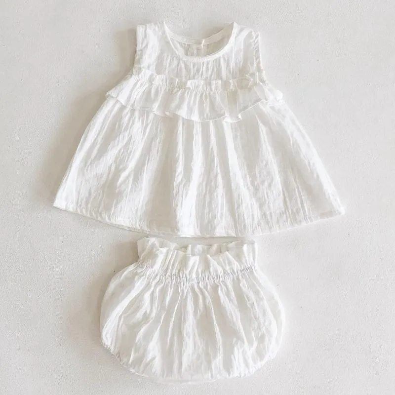衣料品セット夏かわいい白い綿の赤ちゃん女の子トップ+ショートパンツピンクのツーピースセット3 6 9 12 18 24ヶ月の幼児幼児服OBS214806