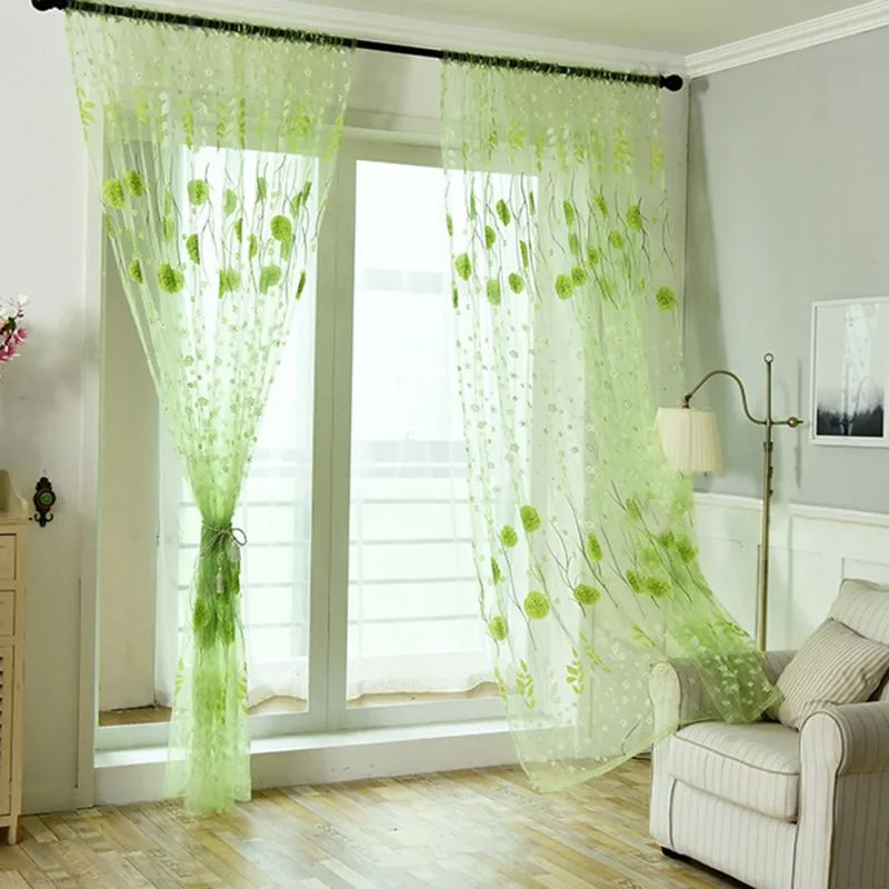 Gardin draperier 2m fönster ren gardiner för badrum sovrum blommigt tryck seat långa duschdekorationskrav