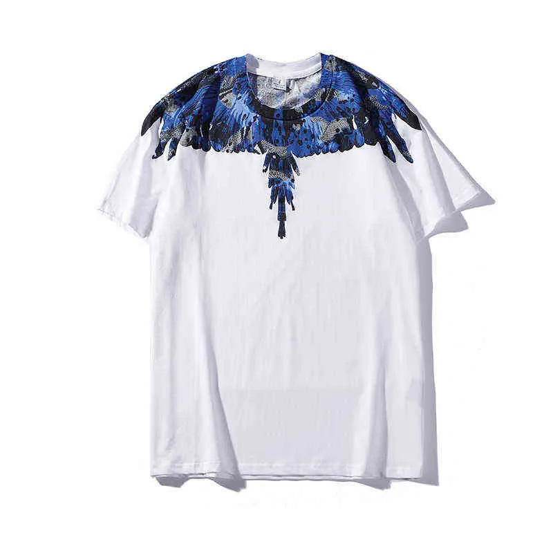 fashion brand mb short sleeve marcelo classic jersey burlon phantom wing t-shirt color feather lightning blade couple half t-shirt4DWO