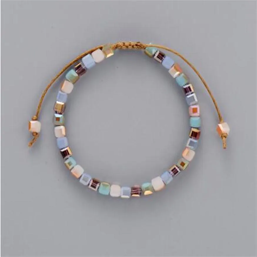 Bracelet d'amitié de bling cristal classique Coloful Cristal Bracelet réglable pour les femmes Bohême perle ol bracelet GB11442423