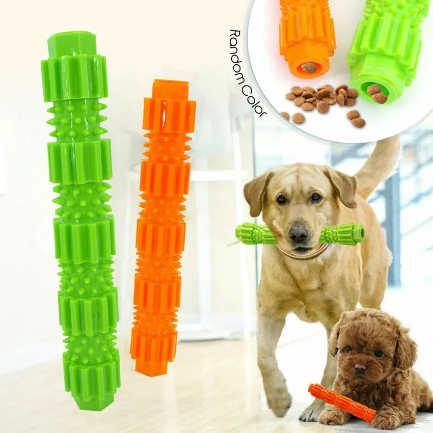 Pet Dog Chew Toy para mastigadores agressivos tratam a distribuição de dentes de borracha brinquedos de limpeza