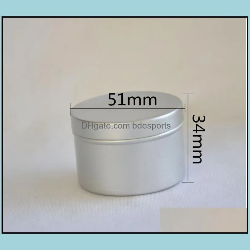 50g empty aluminium cream jars 50ml aluminum tins, metal lip balm container