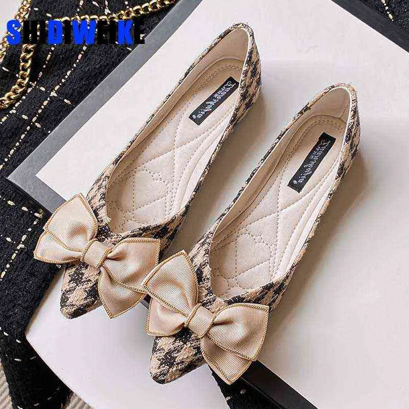 Zapatos Planos de Mujer Mocasines Black Winted Stopa z butami dla kobiet beżowych balet płaski składany mieszkania 33 43 220519