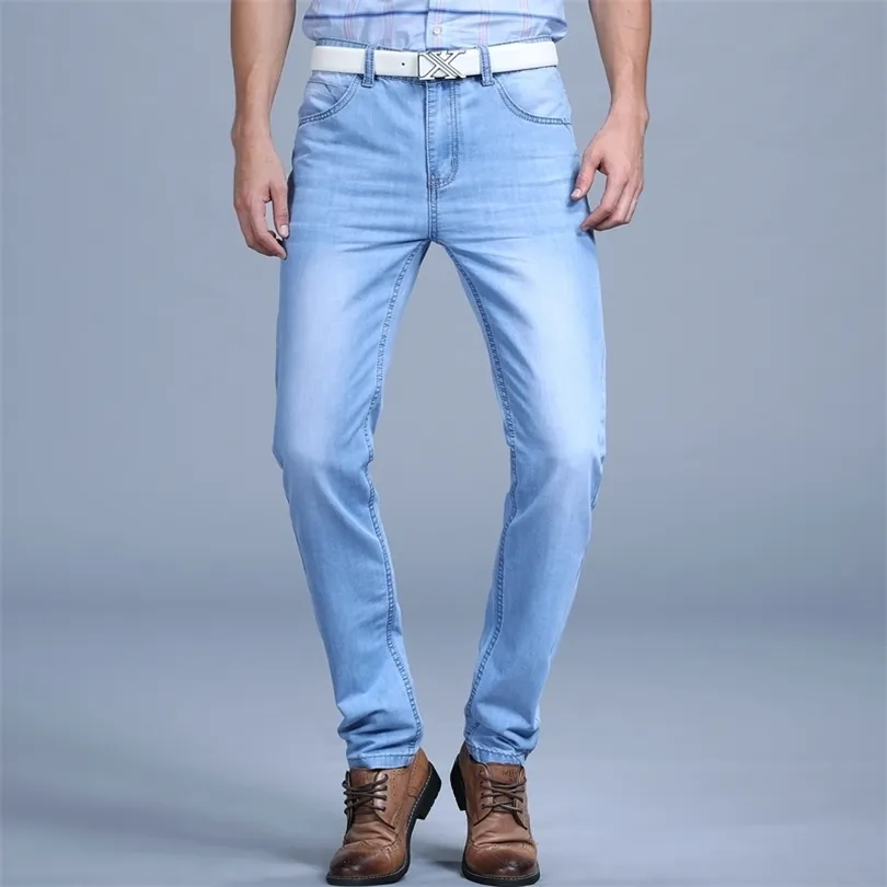 Duże wyprzedaż wiosna letnie dżinsy UTR cienkie męskie dżinsy menpants Ubrania nowa marka mody 201123