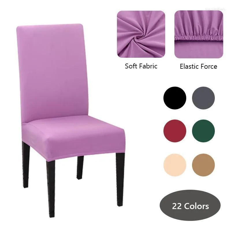 Housses de chaise Solide Couleur Spandex Élastique Salle À Manger Housse Moderne Amovible Anti-sale Cuisine Siège Cas Stretch Couverture Pour Banque