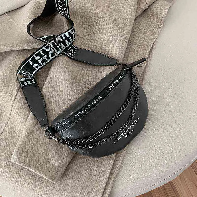 Fanny compra uma bolsa de corrente de grande capacidade para mulheres versáteis bolsas de peito de moda inseada na cintura de nicho saco de braço cruzado 220627