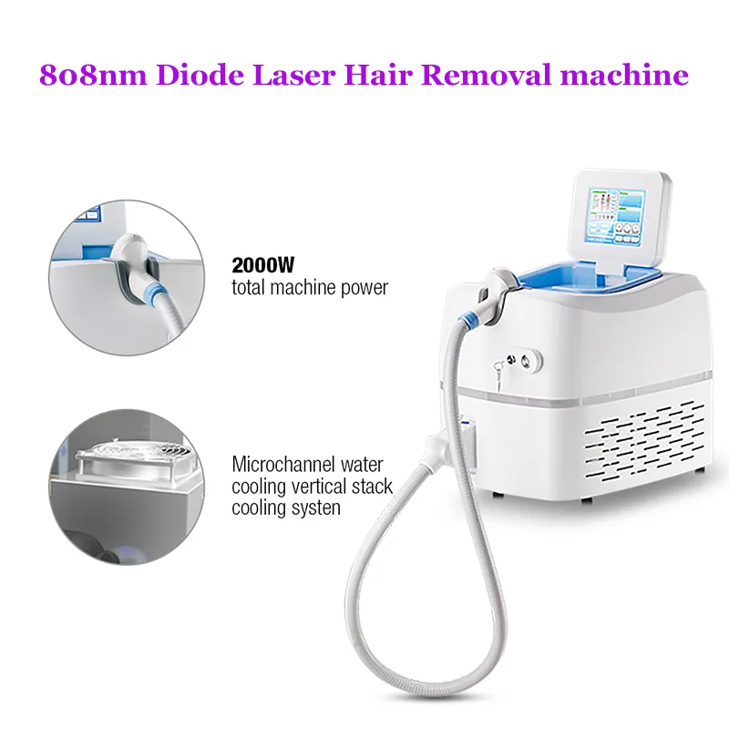 Nieuwste professionele machine High Power 808nm diode laser Pijnloze ontharingmachine