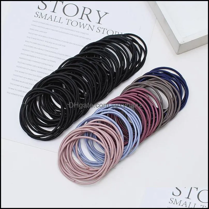 Hair Rubber Bands Jewelry Women Ties Scrunchies Elastic Hairband Girls Headband Decorations Gum Drop Delivery 2021 3Z0P6