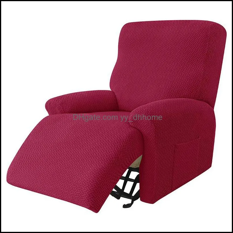 chair covers 4 pieces jacquard recliner sofa cover for living room elastic reclining relaxing relax armchair