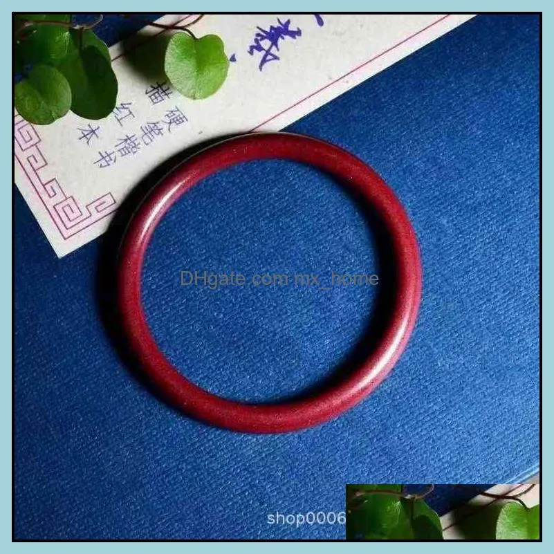 Chinese Style Products Cinnabar Purple Gold Sand Round Bar Bracelet High Content Benmingnian National Element Circle