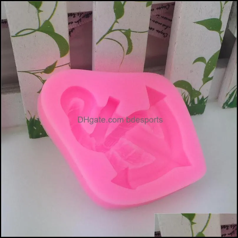 Diy Ship Anchor Mould Rudder Sign Dropping Glue Mold Boat Rope Modelling Silicone Baking Cake Molds Decorate 1 2dy J1