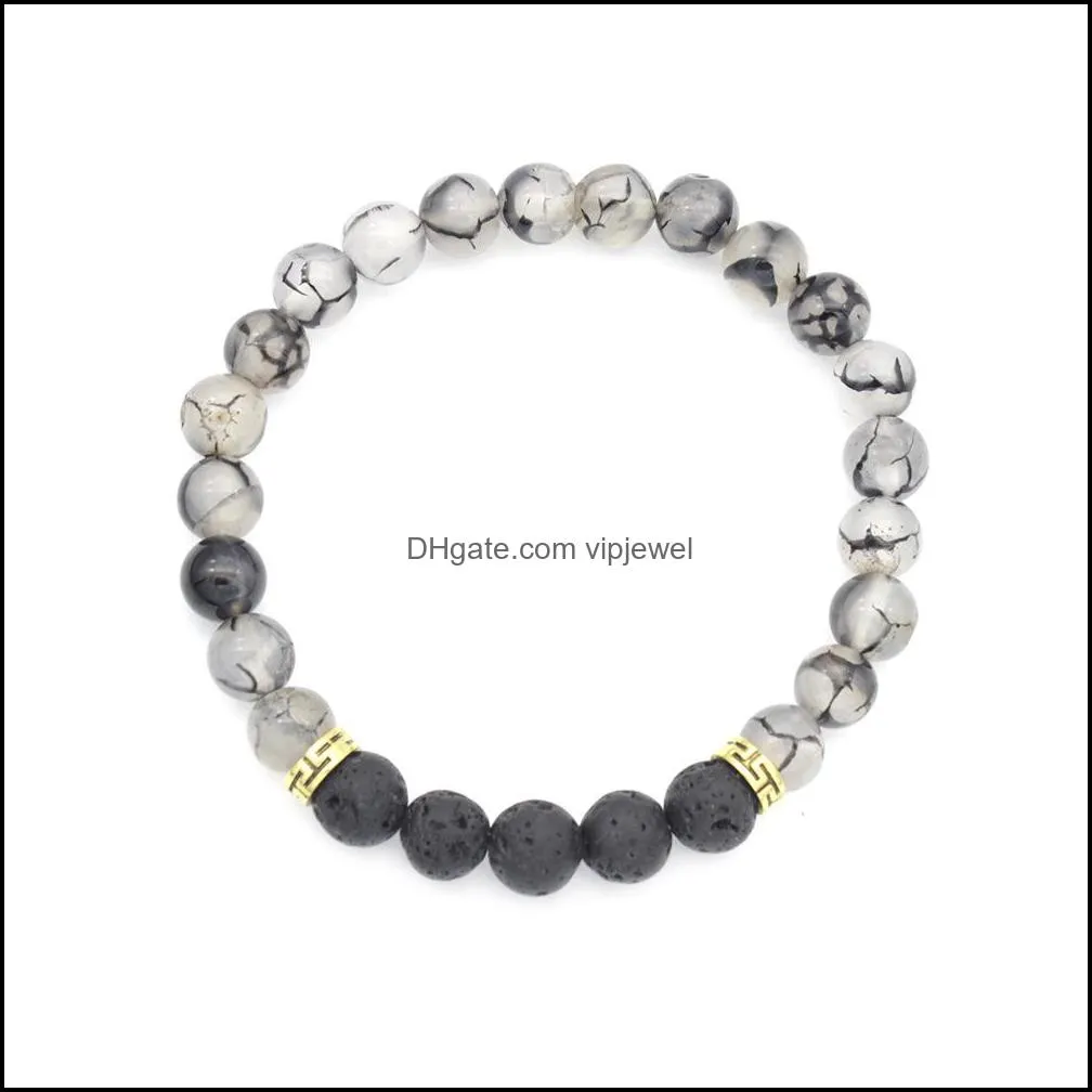 natural lava stone bead bracelet diy volcano  oil diffuser bracelet for women men yoga jewelry