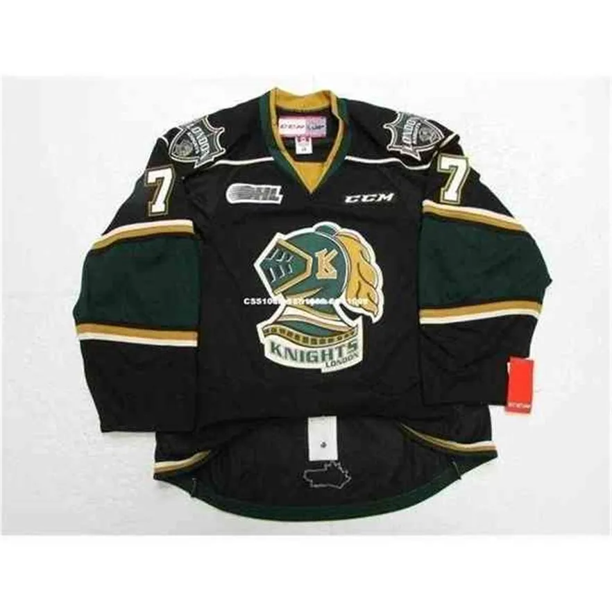 Math Tkachuk Matthew Cheap Custom London Knights Ohl Terceiro CCM Jersey Stitch Adicionar qualquer número Qualquer nome Mens Hóquei Jersey XS-6XL