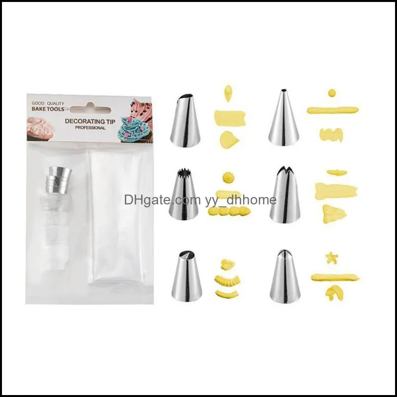 baking & pastry tools icing piping nozzle tips cream cake decorating set stainless steel nozzles cupcake tool