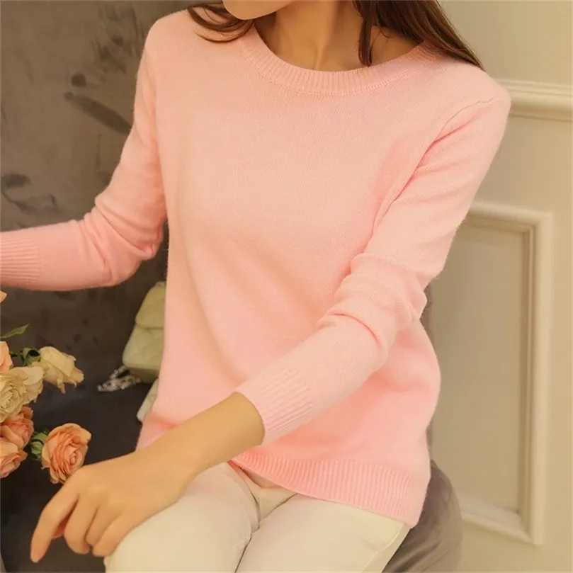 03 Otoño Primavera Suéter Femenino Jersey de punto Jumper Mujeres Cashmere Jersey Tricot Pull Femme 201225