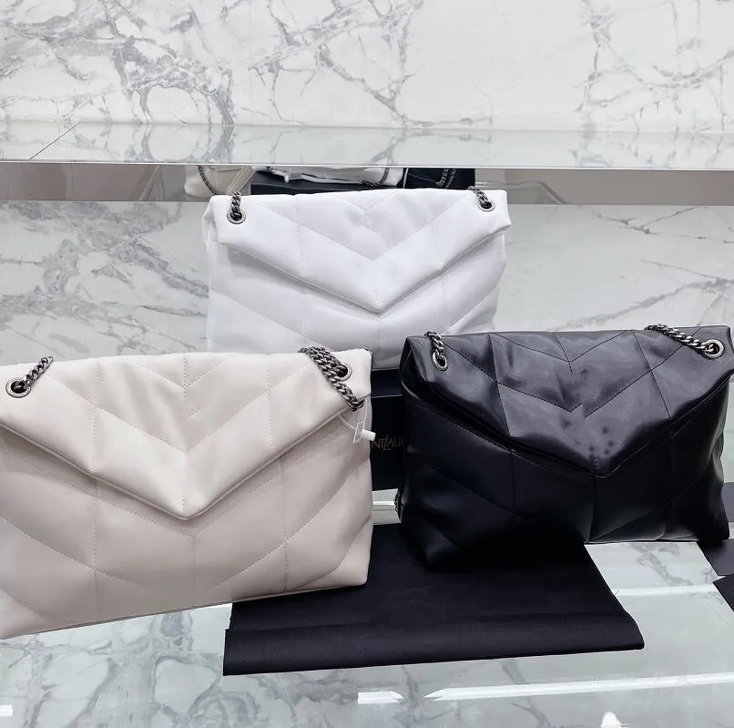 Högkvalitativ mjuk fårskinn axelväska fast färgkedja hög kapacitet kuvert väskor kvinnor tricolor mode enkel messenger väska handväska