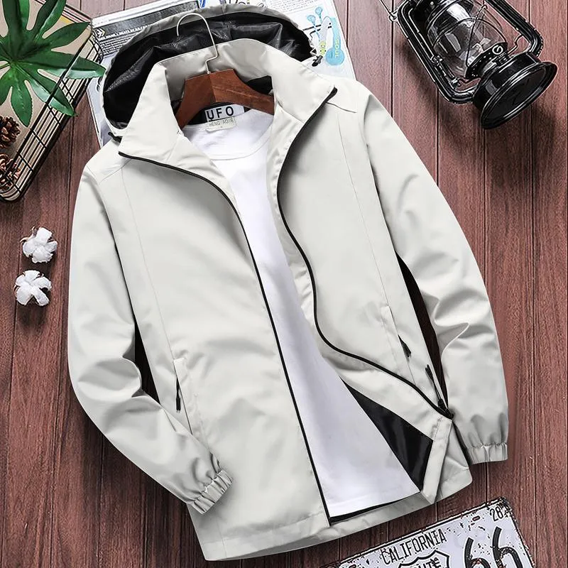 Mäns jackor Herrens huva Bomber Jacket Spring Summer Hip Hop Windbreaker Waterproof Sportswear and Coats Men Clothing 7xl 8xlme