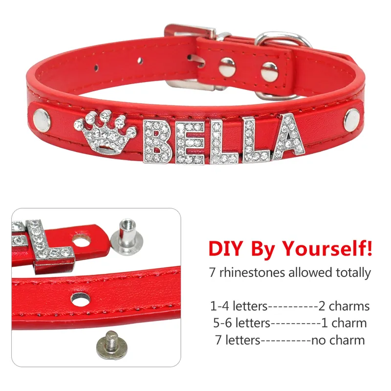 Red Leather Pet Collars for Cats,Baby Puppy Dog,Adjustable 8-10.5 Kitten  Collar with Bell