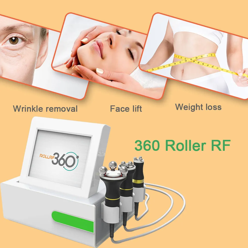 360 Obracający sprzęt RF Częstotliwość radiowa terapia światła Skóra aparat Tigtening Care Care Corgre Maszyna przesuwana Maszyna usuwania zmarszczek z 3 uchwytami