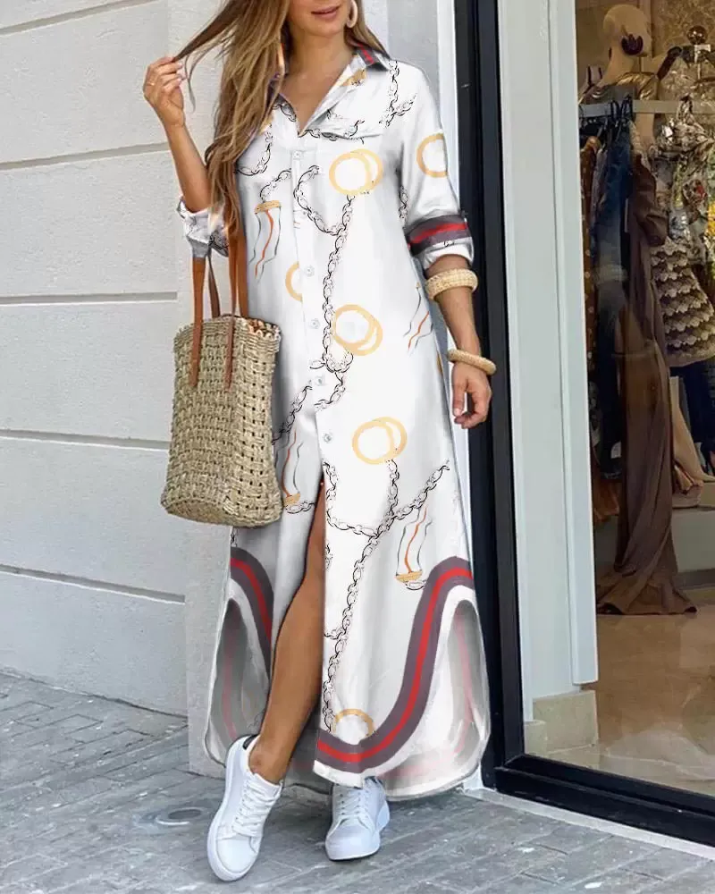Fashion Casual Dresses Women Shirt Style Button Dress Ladies Long Street  Large Size Loose Home Commuter Print Beach Party Club Dresses From  Jiejiegao888, $19.42 | DHgate.Com