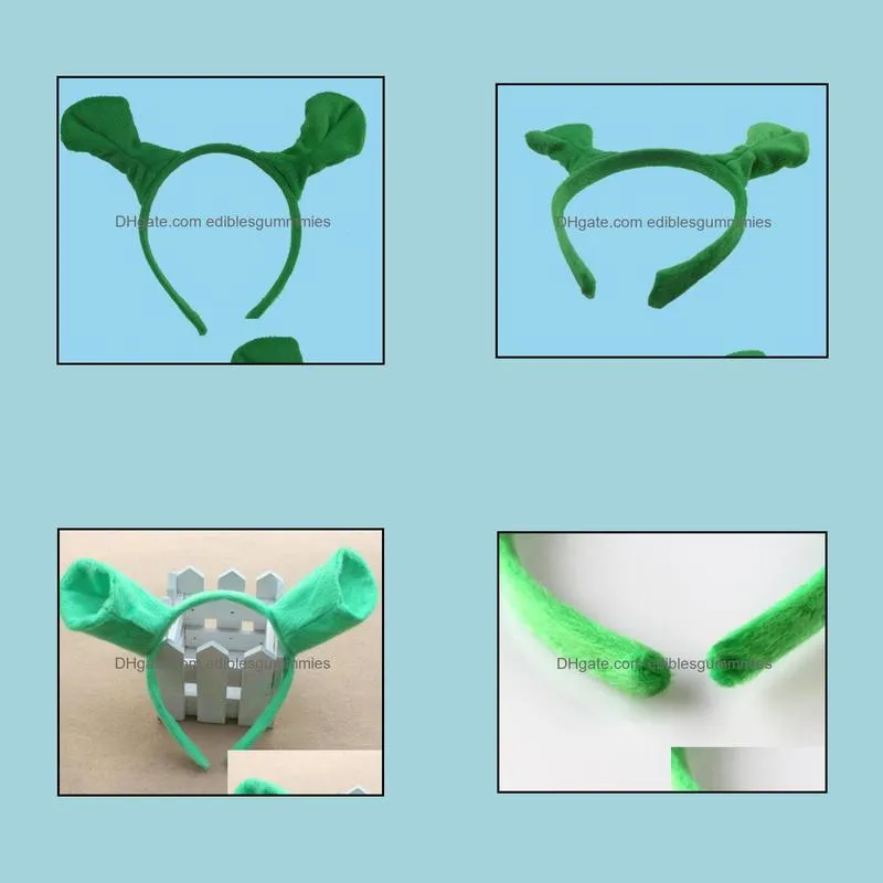 HOme Halloween Hair Hoop Shrek Hairpin Ears Headband Head Circle Party Costume Item Masquerade Party Supplies