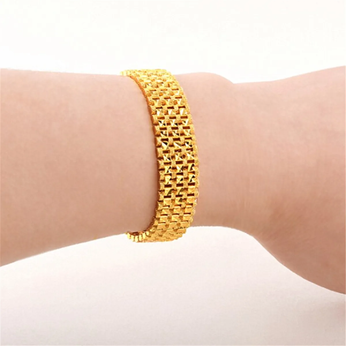 Men Gold Bracelet On Hand Stock Photo 1549993475 | Shutterstock