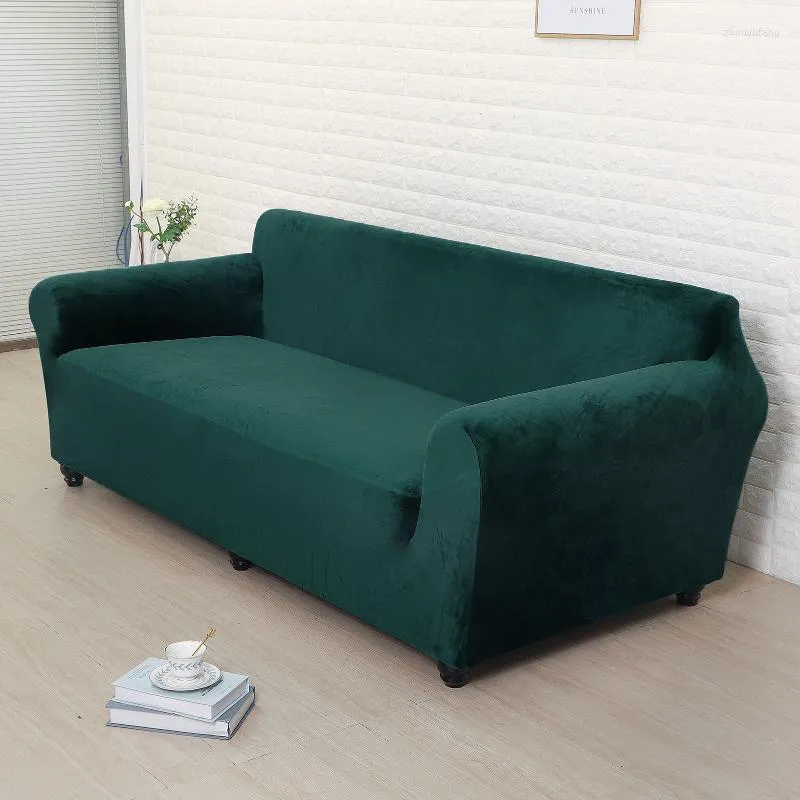 Stoelbedekkingen Velvet bank deksel elastische funda voor woonkamer hoek L-vormige bank slipcover woning canse canape hanglechair stoelchair