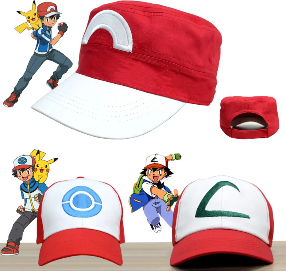 Letter Adult snapback Gorras Anime Cosplay Casquette Hat Ash Ketchum Visor Caps Costume Play Baseball Cap