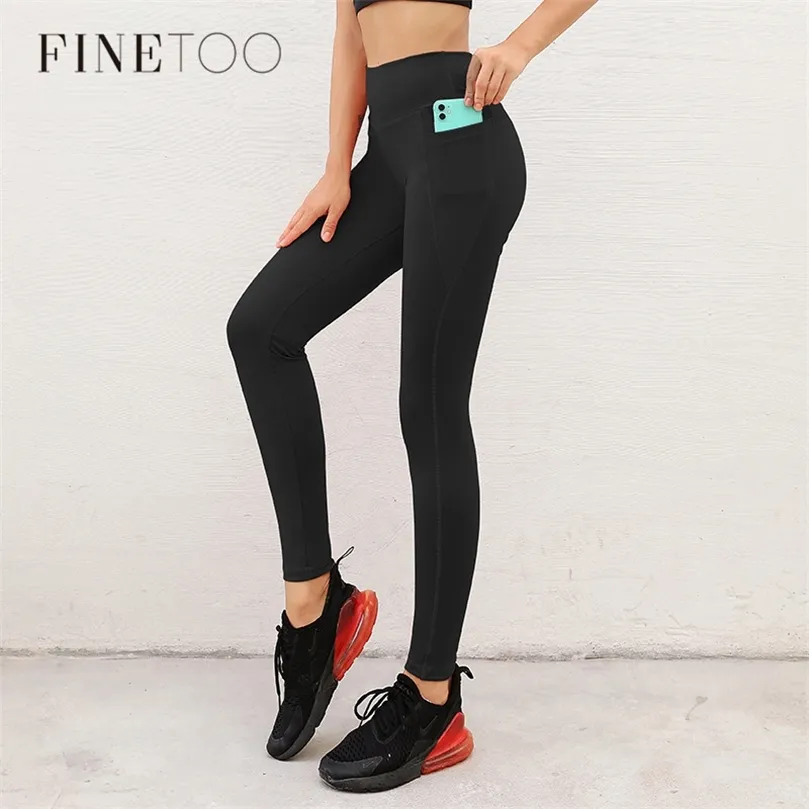 Finetoo Women's Sports Pants Seamless Leggings Women Fitness Tummy ControlパンツレギンスレギンスジムハイウエストスキニーレギンスLJ201130
