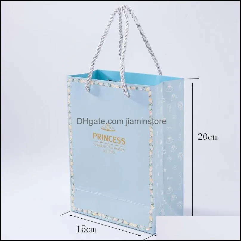 wholesale Bulk Jewelry Gift bag For box THANK YOU PRINCESS Kraft paper Jewelry Pouches Packaging & Display