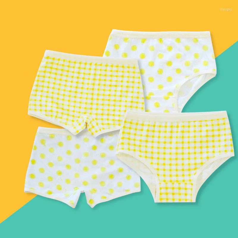 Panties Spring And Autumn Baby Girl Cotton Breathable Triangle Boxer Mix Match Cute Cartoon Pattern 4 Pcs A LotPanties