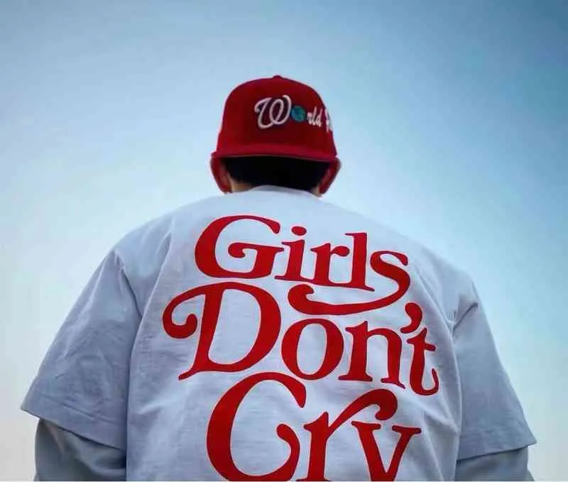 Men T Shirt Human Made Co Branded Girls Dont Cry Cotton Short ...