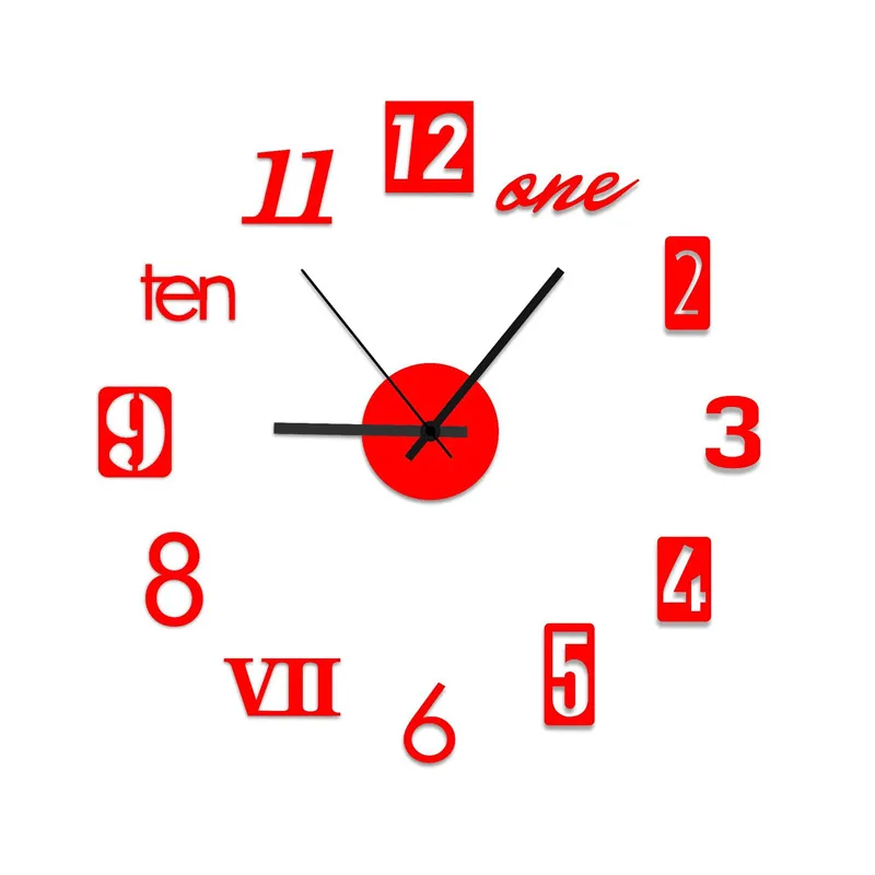 Horloge Murale Design Timelike Sans Tic-tac - Silencieuse, Acrylique Noir, Chiffres Arabes - Idée Déco Chambre