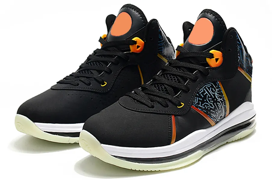 VII 8 Space Jam Outdoor Shoes High Quality 8S Black White Multi Color Glow In the dark Men Sneakers Sport Shoe Trainners