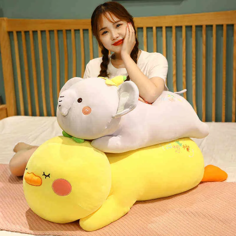 Cm Cartoon Stuffed Soft Duck Elephant With Koala Plush Toys Beautiful Fat Animal Sleeping Pillow Kawaii Dolls for Children Girls J220704