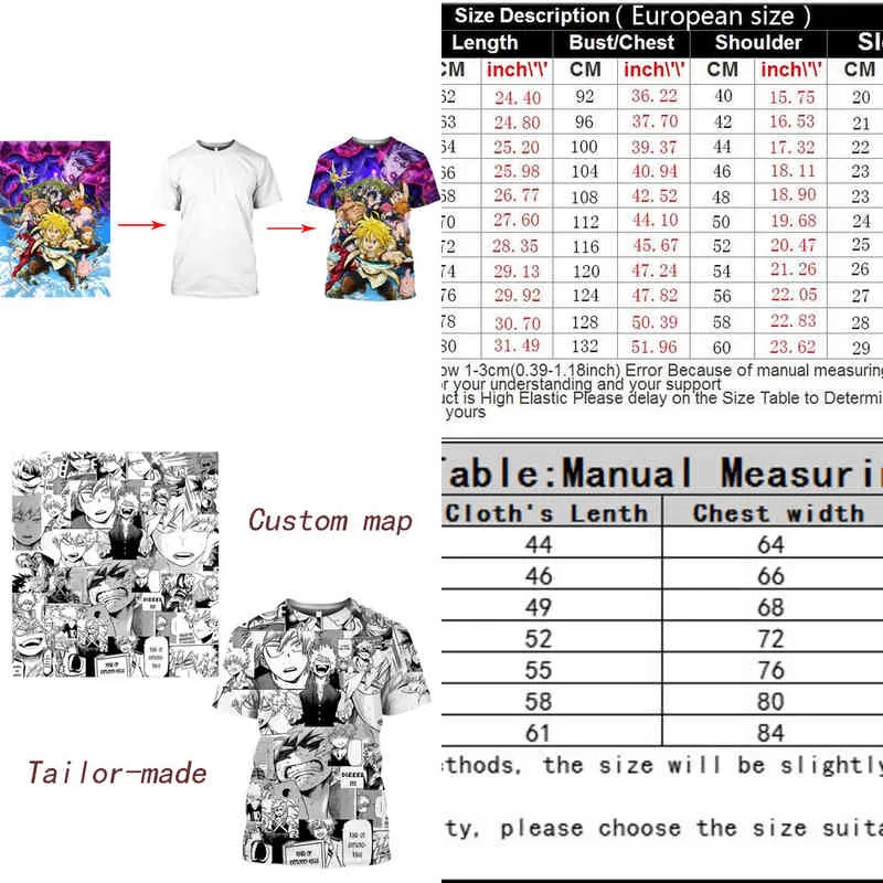 DIY Custom Design uw eigen stijl Polyester 3D-geprinte heren- en dames T-shirts T-shirts voor volwassen kinderen Leverancier Shipper Y220606