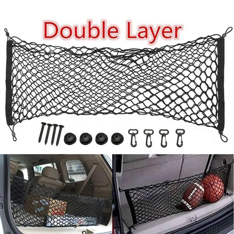 Car Organizer Universal Auto Trunk Cargo Storage Net Bag Mesh Luggage HolderCar