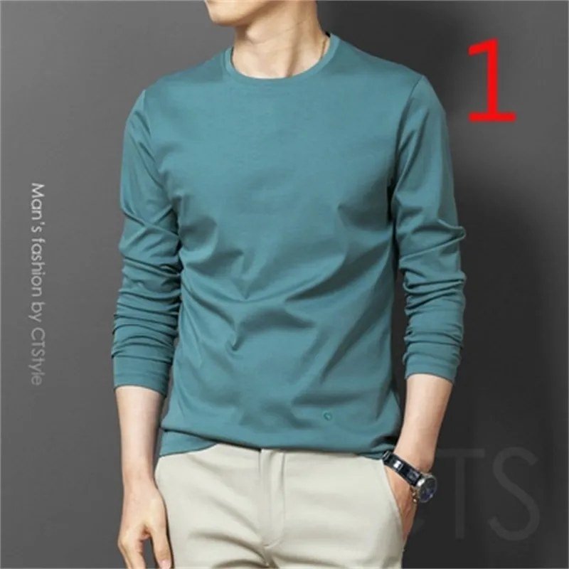 Longsleeved Tshirt 가을과 겨울 두껍고 벨벳면이 모달 단색 내부 201116