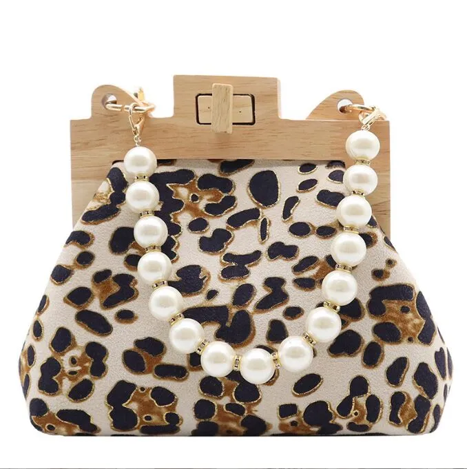 Borse da donna di lusso Borse a tracolla con pochette leopardata alla moda per donna Borsa a tracolla elegante in pelle PU di design piccola tote