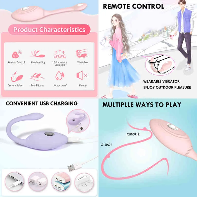 NXY Vibrators Vibrators Draadloze afstandsbediening Onzichtbare slijtage Vibrerende Massager USB -laadbal Man en vrouwelijke volwassen seksspeelgoed 220509