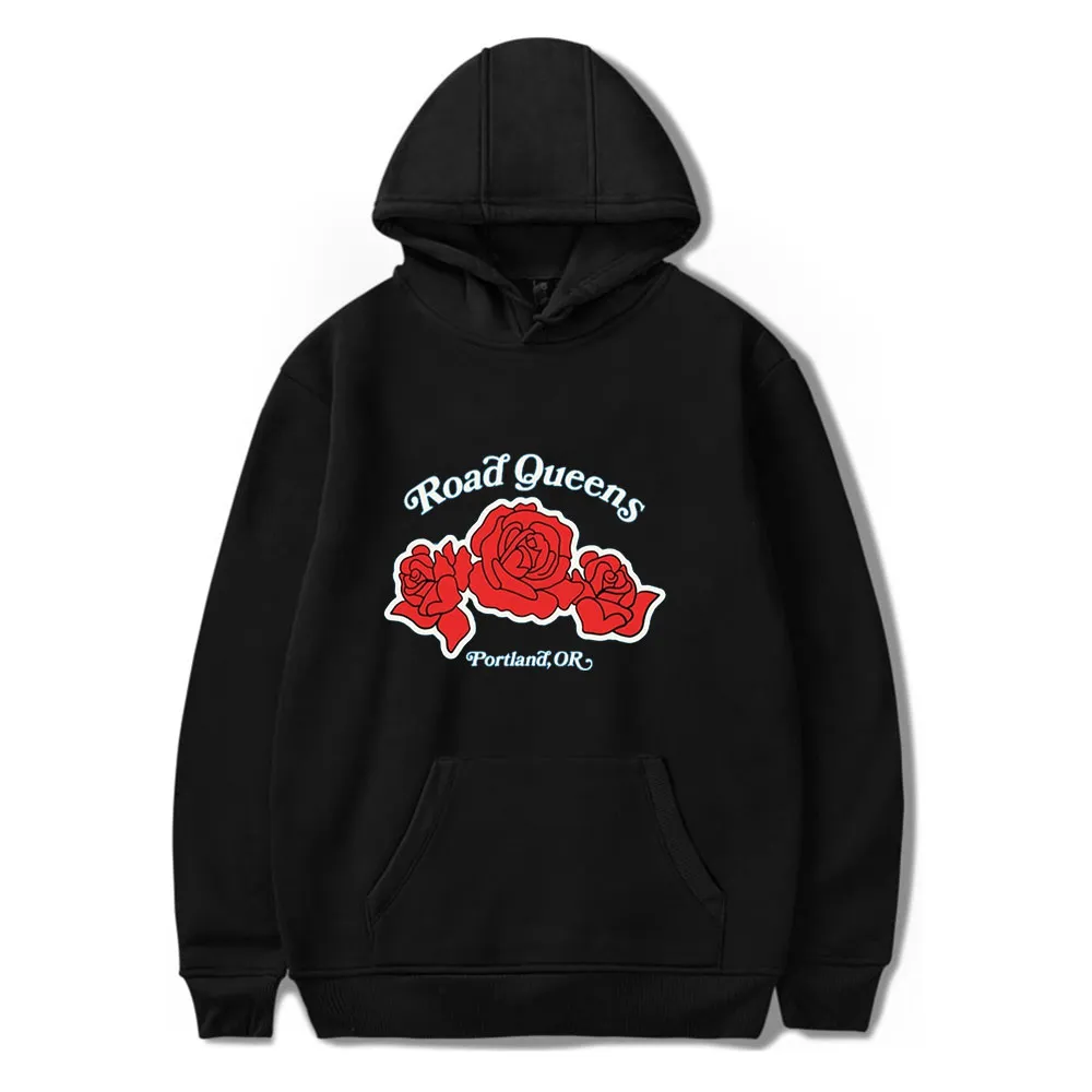 ROAD QUEENS ROSES Hoodie - Kanel Joseph Merch, Harajuku Streetwear ...