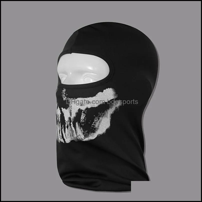 Unisex Full Mask Halloween Skull Skeleton Outdoor Motorcycle Bicycle Multi function Headwear Hat Scarf Half Face Mask